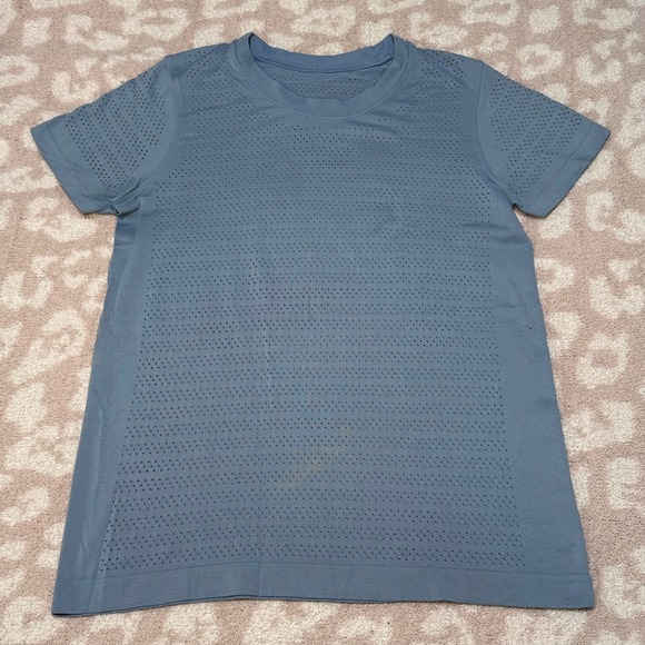 Lululemon Tops - Lululemon Swiftly Tech Short Sleeve 2.0 Blue‎ Slate Size 6
